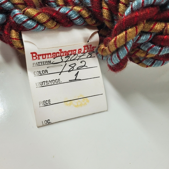 Brunschwig & Fils Vintage Burgundy Tieback Curtain Drape Holder 1pc - Picture 2 of 5